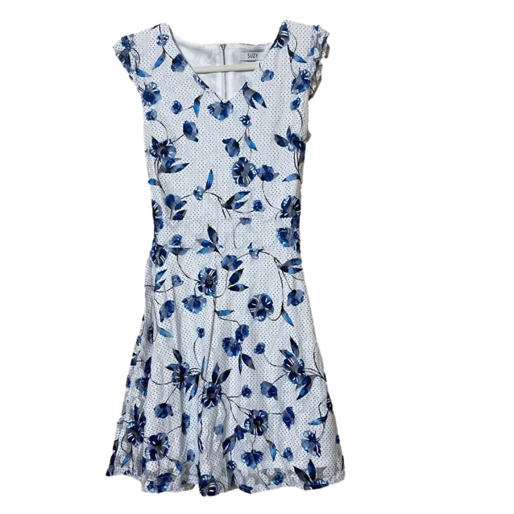 NWT Floral Print Fit and Flare Lined Mini Dress Small NWT